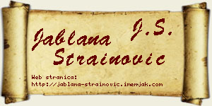 Jablana Strainović vizit kartica